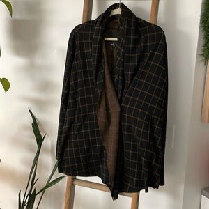 Sanctuary Black and Brown Plaid Cardigan